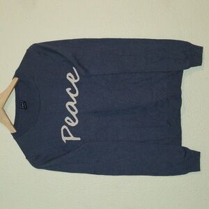 Gap Peace Light Weight Blue Sweater Sz M